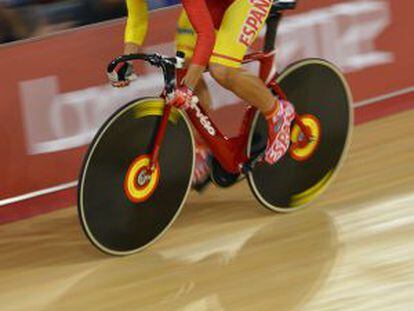 Leire Olaberria, durante la prueba de sprint.