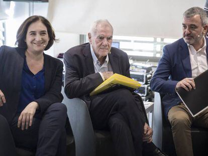 Colau y Maragall, durante un acto de la pasada campaña electoral.