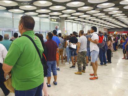 La zona de llegadas del Adolfo Su&aacute;rez Madrid-Barajas.