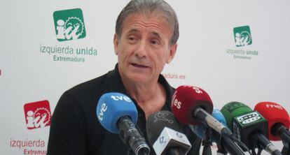 El candidato de IU a las elecciones extremeñas, Pedro Escobar.
