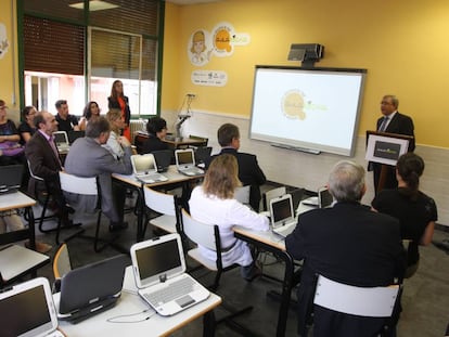 Un aula de innovaci&oacute;n en la Escuela de Magisterio de Bilbao, en 2011.