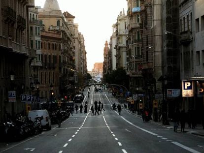 La Via Laieitana de Barcelona, cortada el pasado viernes por las protestas contra el Consejo de Ministros.