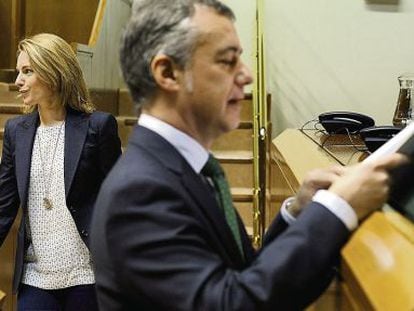 I&ntilde;igo Urkullu y Arantza Quiroga en una sesi&oacute;n del Parlamento vasco. 