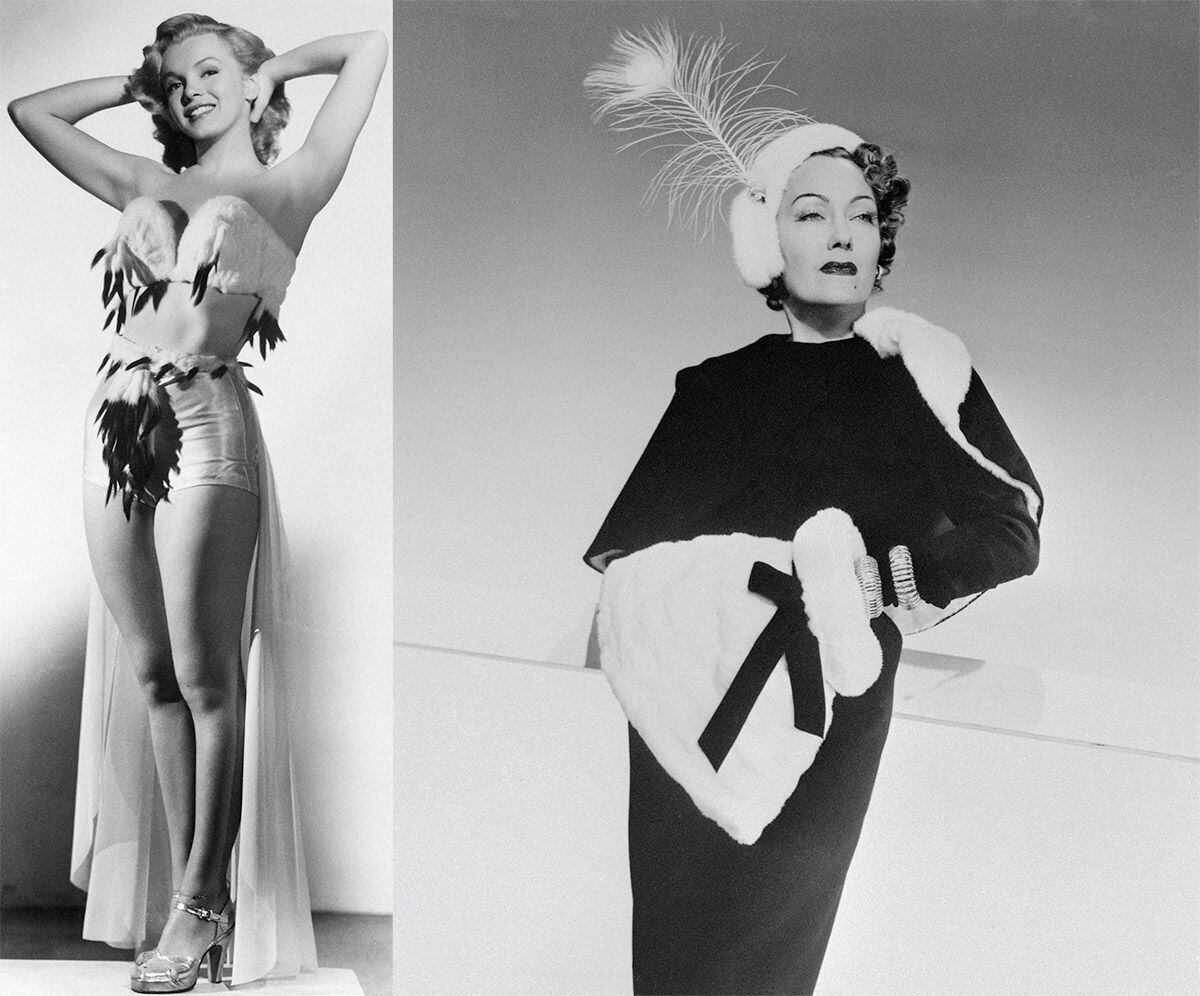 Marilyn Monroe con biquini de armiño y Gloria Swanson con su vestuario de ‘Sunset Boulevard’.