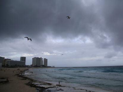 Vista de una playa en Cancún este miércoles.