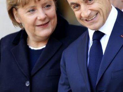 Angela Merkel y Nicolas Sarkozy.