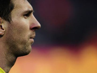 Messi durante el partido ante el Valencia CF