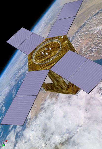 Representación gráfica del futuro satélite español de observación de la Tierra.