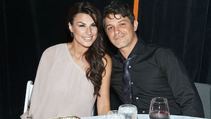 Raquel Perera y Alejandro Sanz, en Miami (Florida, Estados Unidos), en 2011.