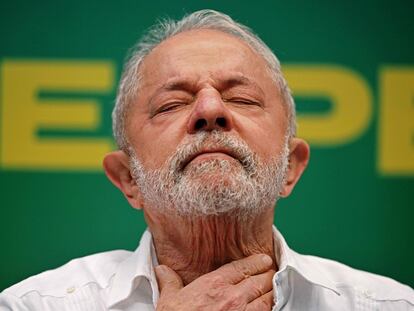 Lula da Silva, para entonces candidato a la presidencia de Brasil, durante una conferencia de prensa en Río de Janeiro (Brasil), el 30 de septiembre de 2022.