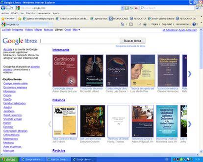 Imagen de la página web de la librería de Google.