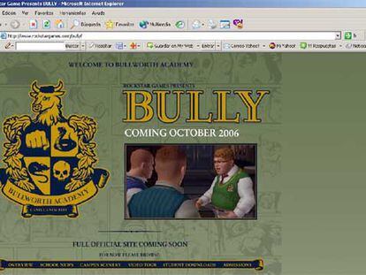 Presentación del videojuego <i>Bully</i> en Internet.