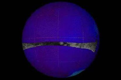 Imagen de la región Xanadu tomada desde la sonda 'Cassini'.