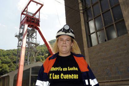 Bego&ntilde;a &Aacute;lvarez ha participado en las manifestaciones para salvar la miner&iacute;a. 