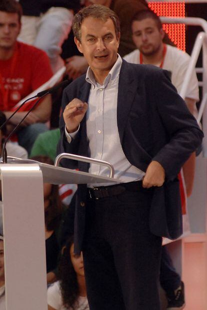 José Luis Rodríguez Zapatero, en el mitin de A Coruña.