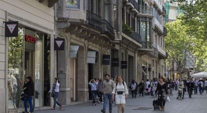 Paseo de Gracia, en Barcelona.