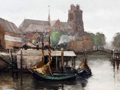 El cuadro la 'Vista de Dordrecht' del artista Wim Jansen.