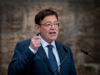 El presidente de la Generalitat, Ximo Puig, este martes en el Palau de la Generalitat.