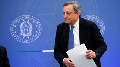Draghi, durante una conferencia de prensa en Roma, el pasado martes.