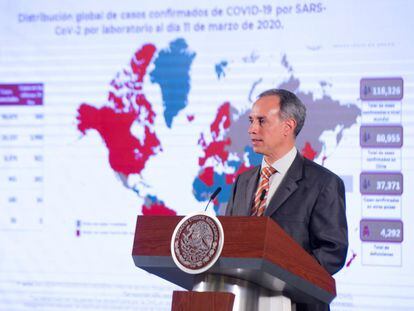 El subsecretario de Salud, Hugo López-Gatell, este jueves. PRESIDENCIA