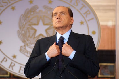 Silvio Berlusconi en Roma en abril de 2011, cuando era primer ministro de Italia.