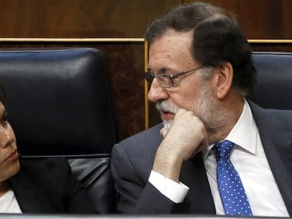 Soraya Sáenz de Santamaría i Mariano Rajoy.