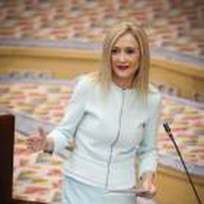 Pleno en la Asamblea de Madrid. Cristina Cifuentes