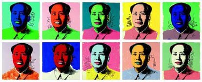 Serie de retratos de Mao Zedong, realizados por Warhol.