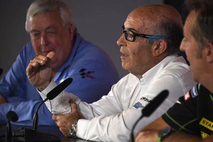 Carmelo Ezpeleta, consejero delegado de Dorna, ayer en Assen.