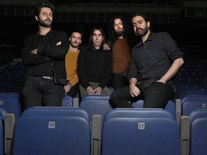 Los componentes de Vetusta Morla, en el WiZink Center de Madrid, en diciembre de 2019.