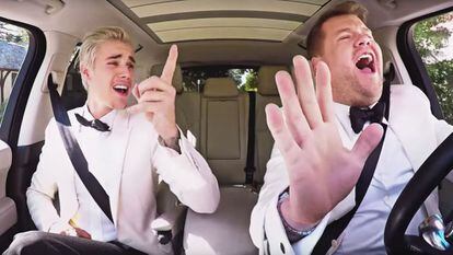 Justin Bieber también se subió en el famoso coche dell presentador James Corden, en 2016.