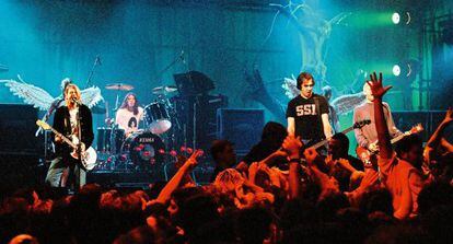 Nirvana, en un concierto organizado por MTV, en diciembre de 1993.