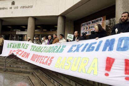 Protesta por las estafas hipotecarias, hace un año.