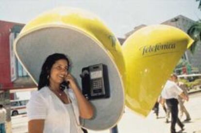 Cabinas de Telef&oacute;nica en Brasil.