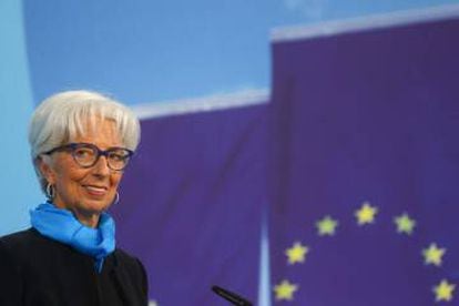 Christine Lagarde, presidenta del BCE, el jueves.