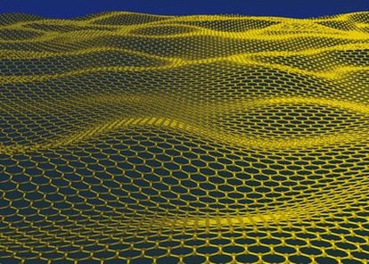 Una red de grafeno casi perfecta, de un átomo de grosor formada por átomos de carbono en una configuración hexagonal