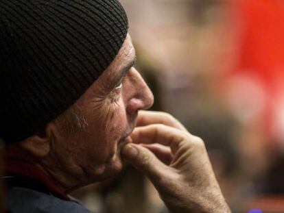 Llu&iacute;s Llach ayer en el Parlamento de Catalu&ntilde;a. 