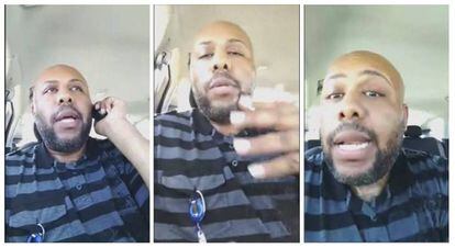 Imágenes del vídeo publicado por el asesino de Cleveland en Facebook.