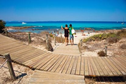 La playa de Ses Platgetes, en Formentera.