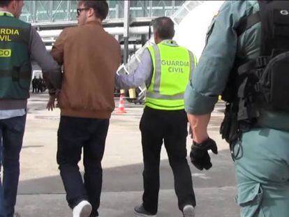 Patrick Gouveia, tras su detenci&oacute;n en el aeropuerto de Barajas.