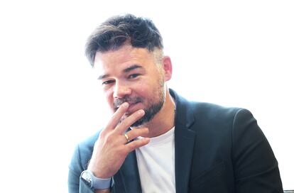Gabriel Rufián, durante la entrevista.