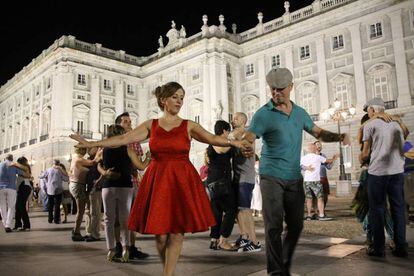 Participantes de 'Bailar en la calle' en Madrid.