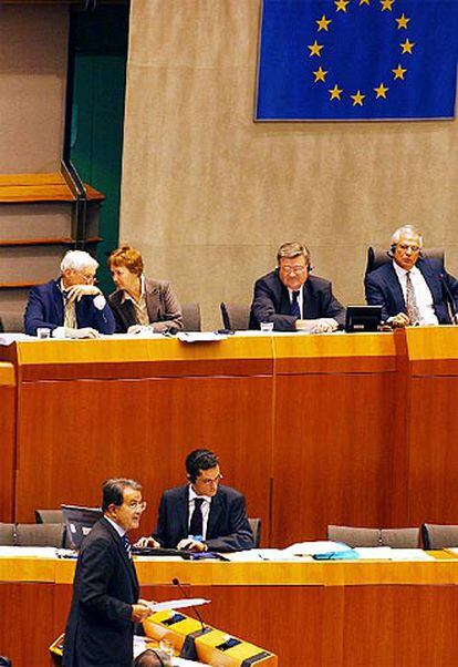 Prodi, durante su discurso de ayer en el Parlamento Europeo.