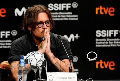 El actor y productor Johnny Depp, en el Festival de Cine de San Sebastián el pasado septiembre.