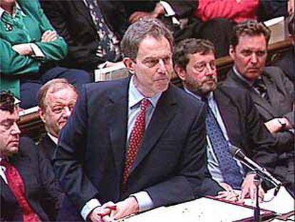 Tony Blair, ayer, durante el debate celebrado en la Cámara de los Comunes.