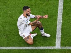 Lorenzo Insigne celebra su gol contra Bélgica en los cuartos de la Eurocopa.