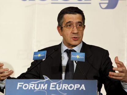 López, durante su intervención ayer en un desayuno informativo organizado por el Forum Europa.