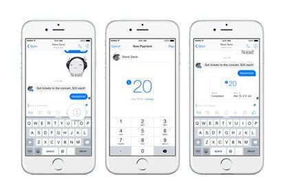 Simulación del sistema de pagos a través de Messenger