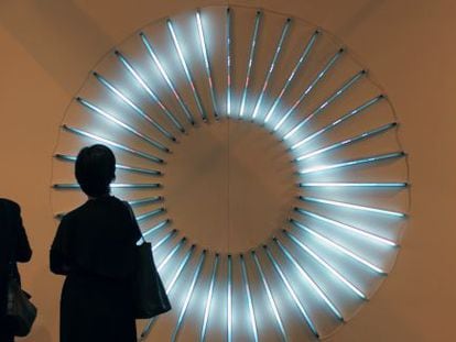 Bitcoin spiral, de James Clar, en la Sendra, muestra de arte comprometido.