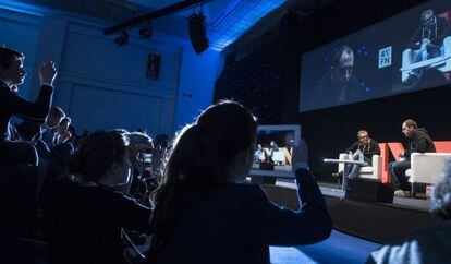 El cofundador y consejero delegado de WhatsApp, Jan Koum, durante el encuentro internacional de emprendedores 4 Years From Now.